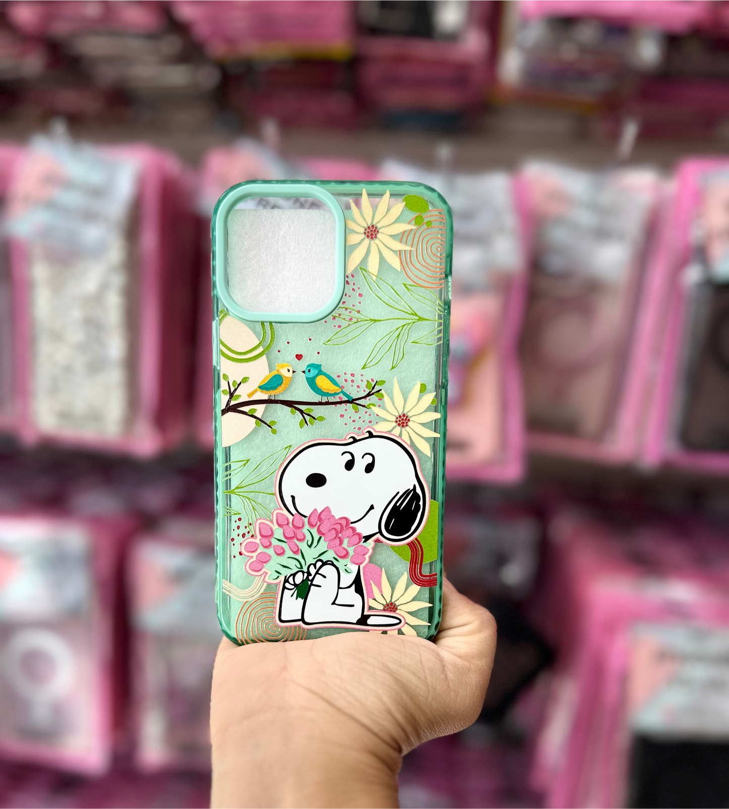 SNOOPY flores y pajaritos
