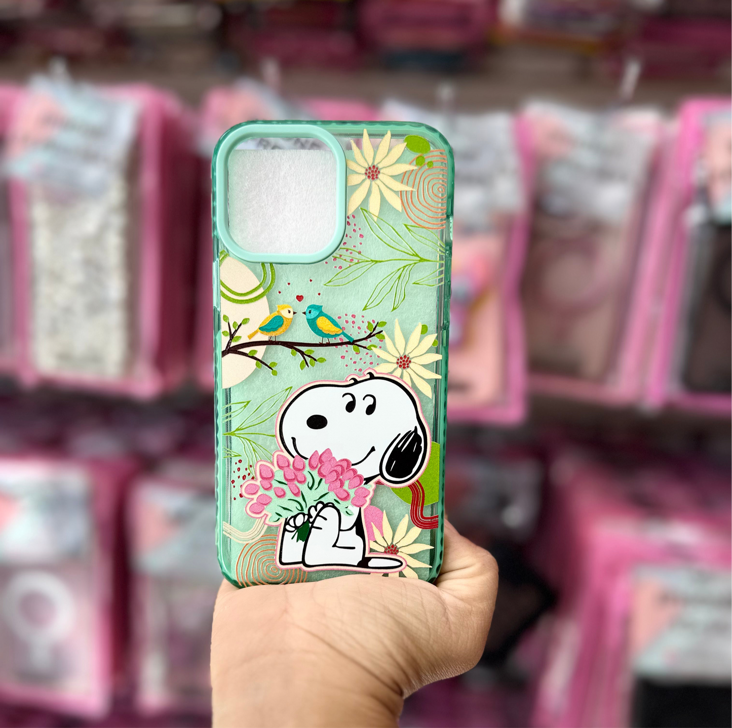 SNOOPY flores y pajaritos