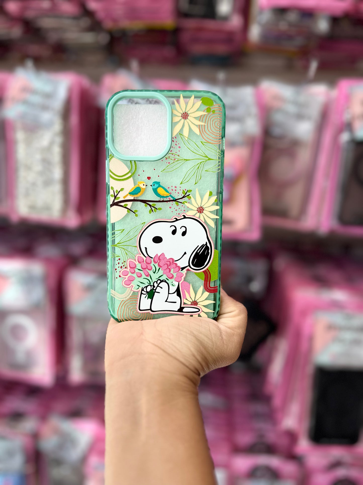 SNOOPY flores y pajaritos